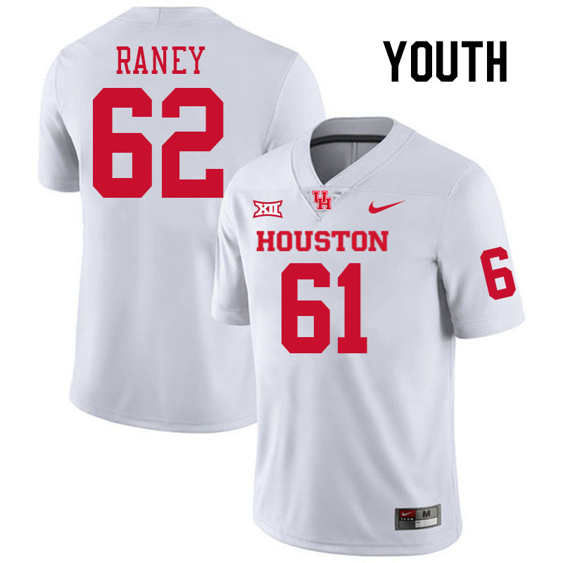 Youth #62 Jack Raney Houston Cougars College Football Jerseys Stitched-White